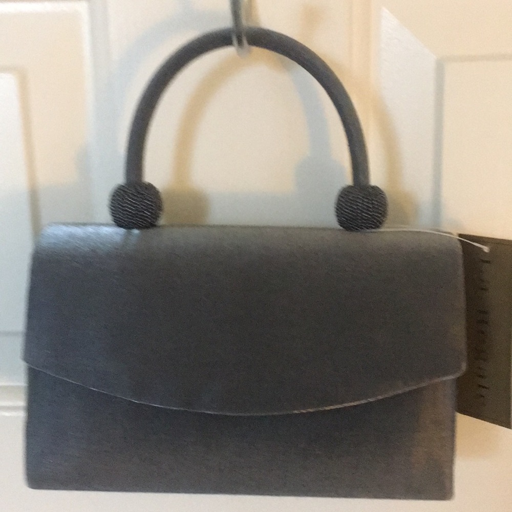 New satin grey purse